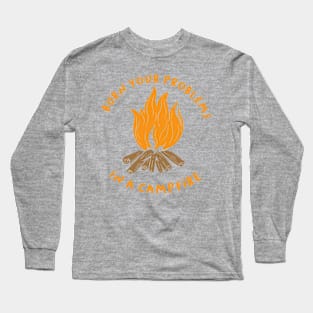 Burn Your Problems in a Campfire Long Sleeve T-Shirt